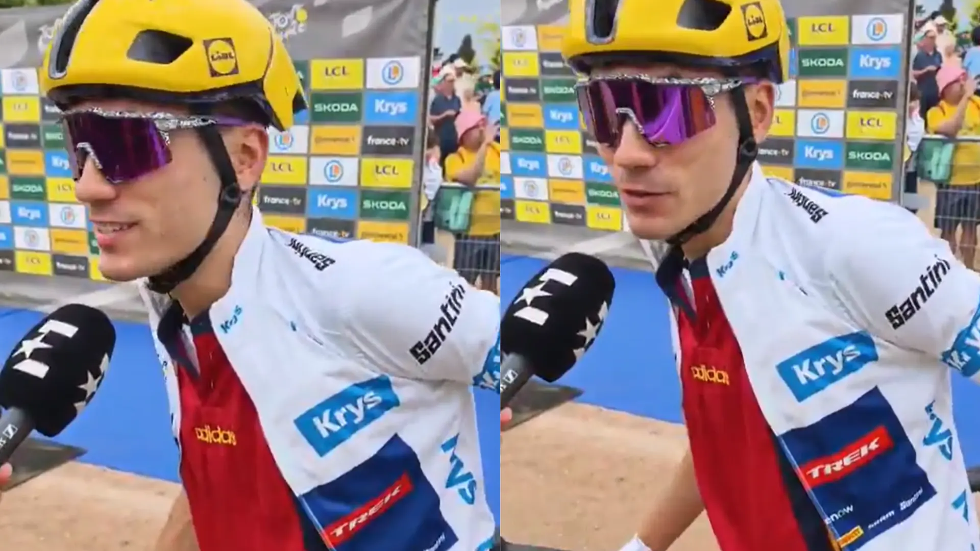  Abucheos y pitidos a Juan Ayuso en el Tour de Francia por llevar una camiseta de la selección española 