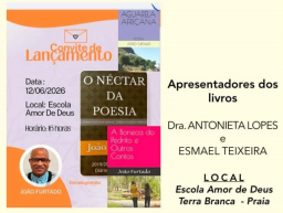 ​Obras “O Néctar da Poesia”, “A Boneca do Pedrito e Outros Contos” e “Aguarela Africana”