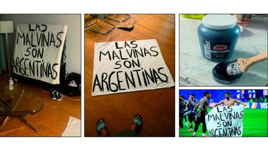 From hotel bedsheet to World Cup pitch: the story of Argentina’s Malvinas flag 