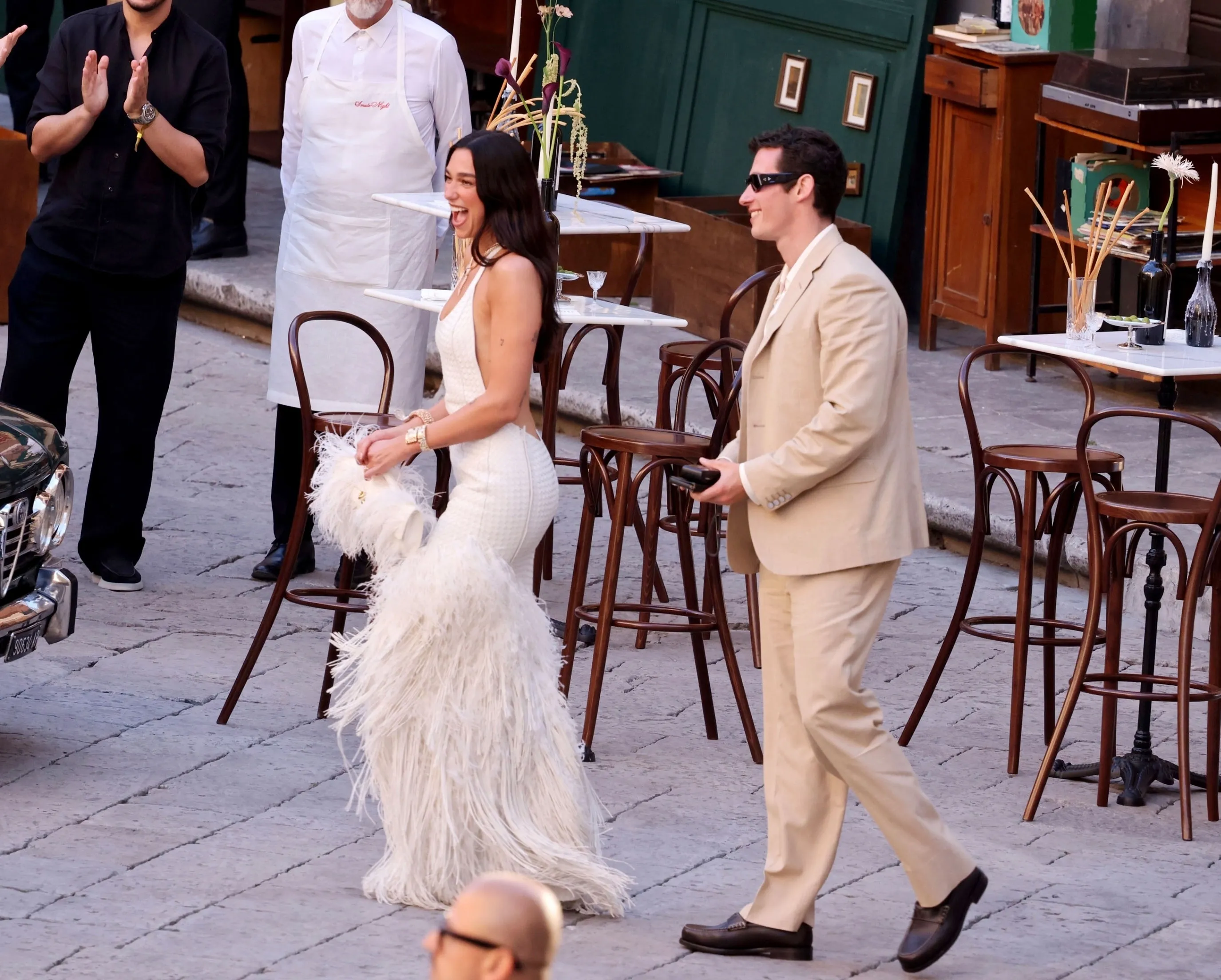And the Bride Wore… Leather! See Dua Lipa’s First Italy Wedding Look