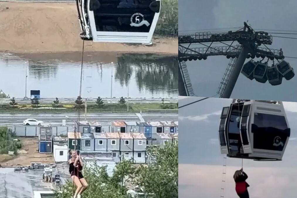 GONDOLE SE SUDARILE NA ŽIČARI! Prestrašeni putnici visili zarobljeni na 90 METARA iznad REKE, među njima i deca, izbegnuta velika tragedija (VIDEO) 