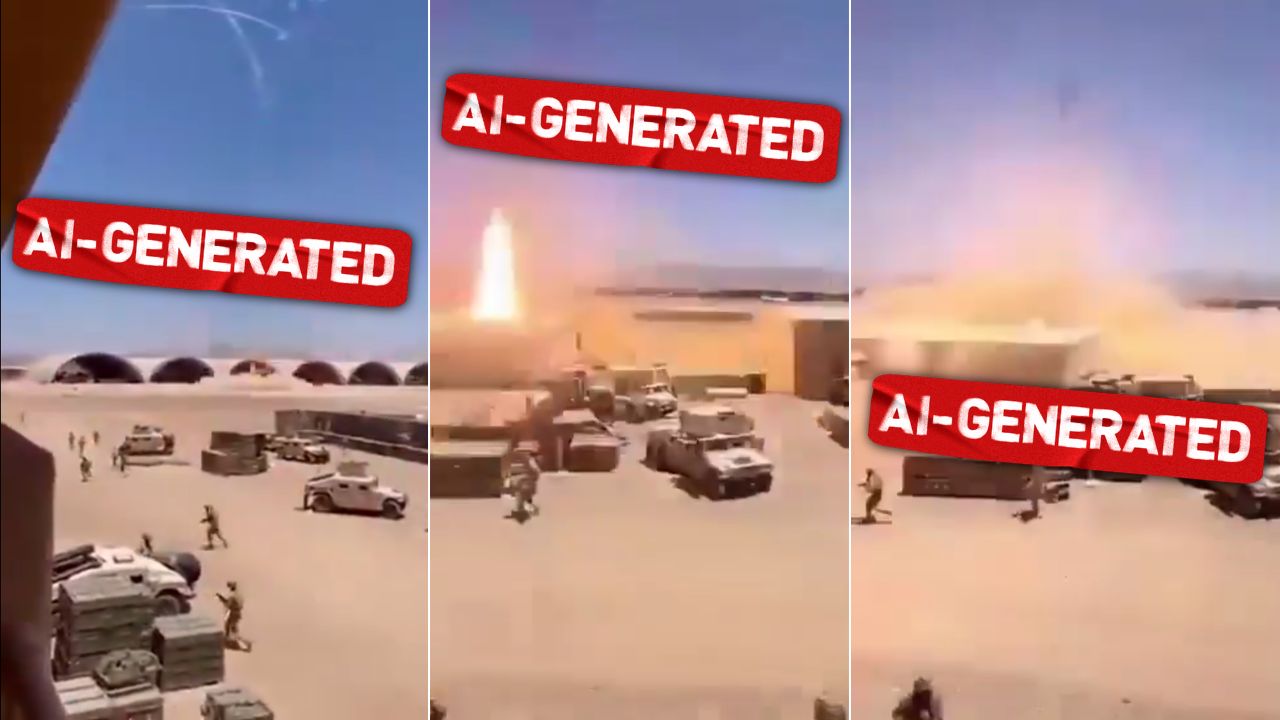 Fact check: Does this video show Iranian missiles hitting a U.S. base?
