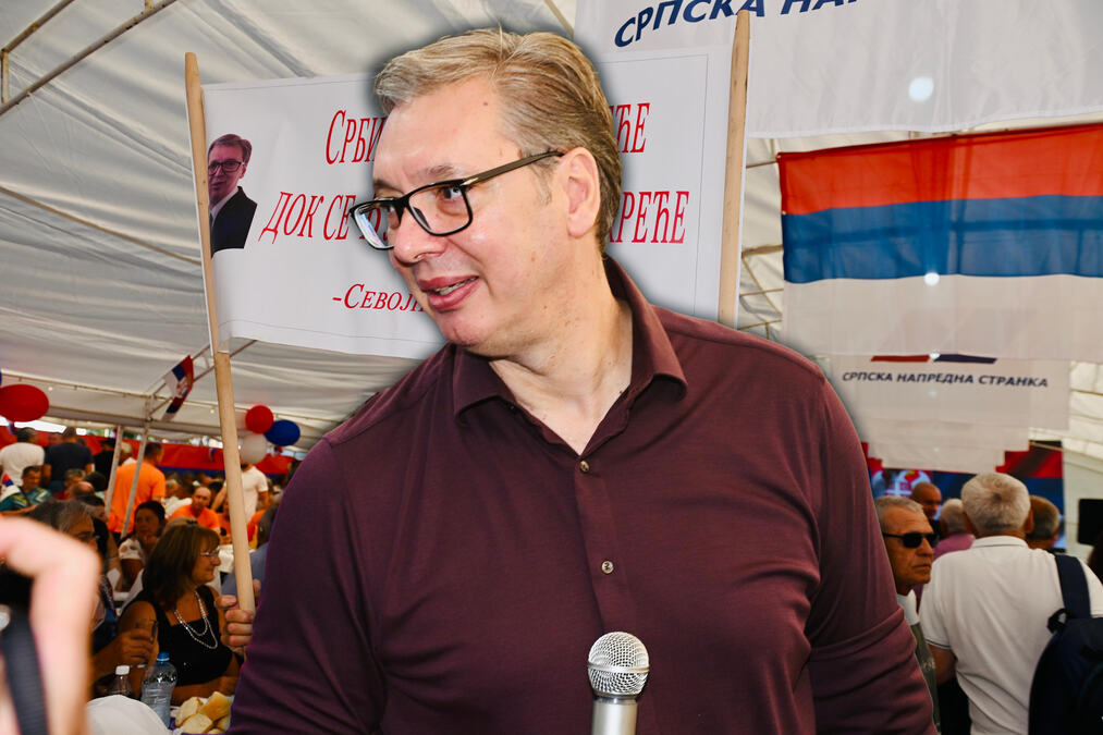 "SRBIJA SE POKORITI NEĆE DOK SE VUČIĆ PO SRBIJI KREĆE!" Poruka iz Drežnika odzvanja našom zemljom - pogledajte kako je dočekan predsednik (FOTO)
