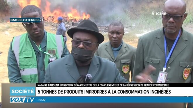 5 tonnes de produits impropres à la consommation incinérés